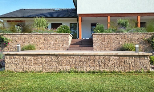 Fotografie realizací opěrných zdí